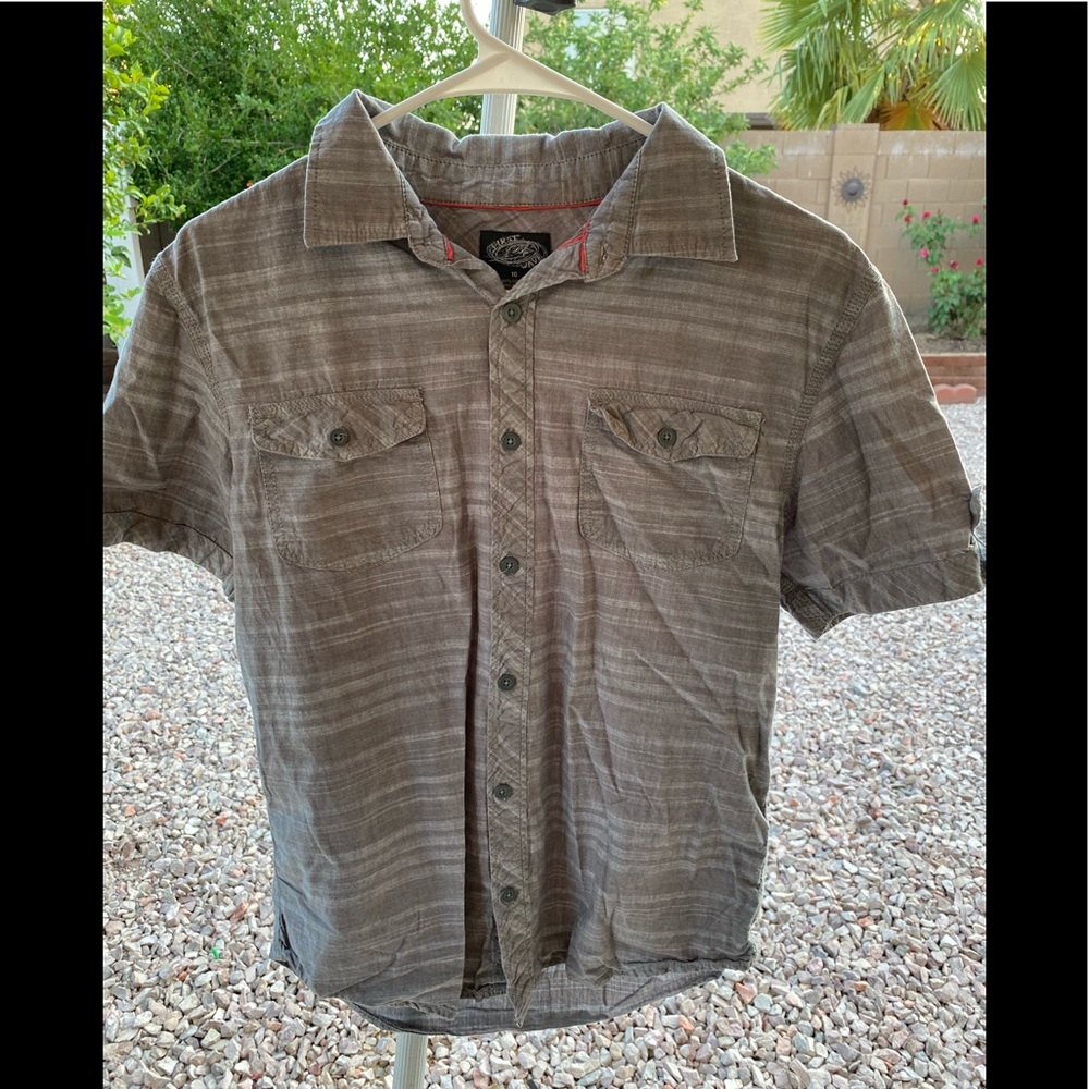 First wave button down T-shirt